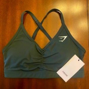 Gymshark -  Ruched Training Sports Bra - Dark Green